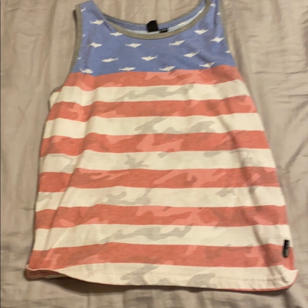 Red white and blue kids tank top